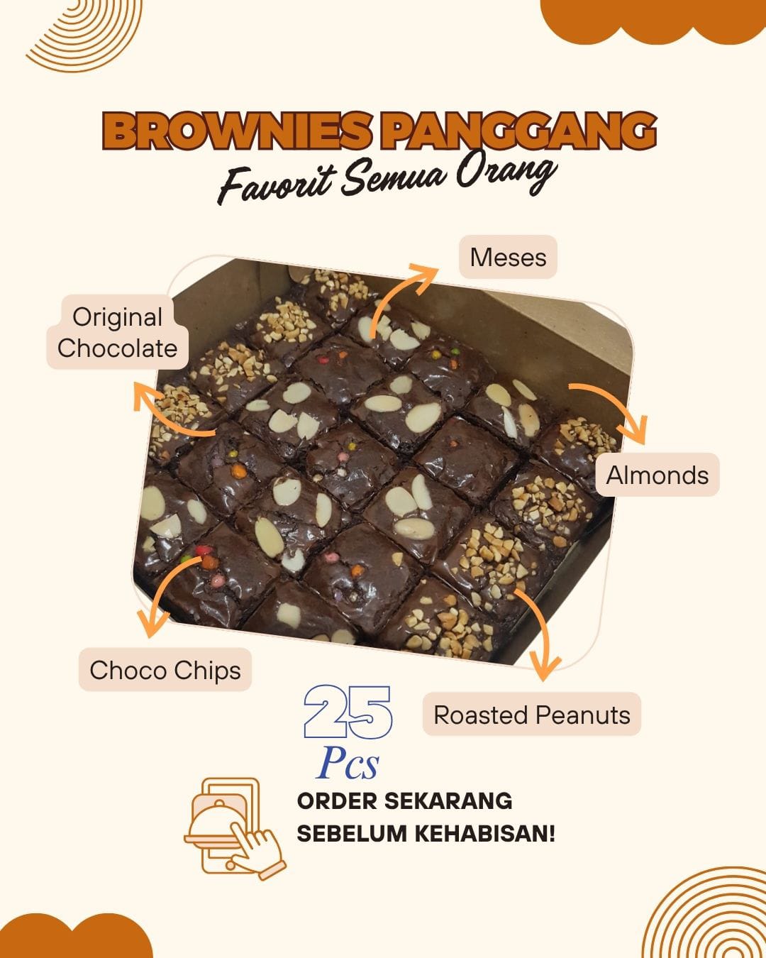 WR.MARIRASO_ BROWNIES Panggang 25Pcs