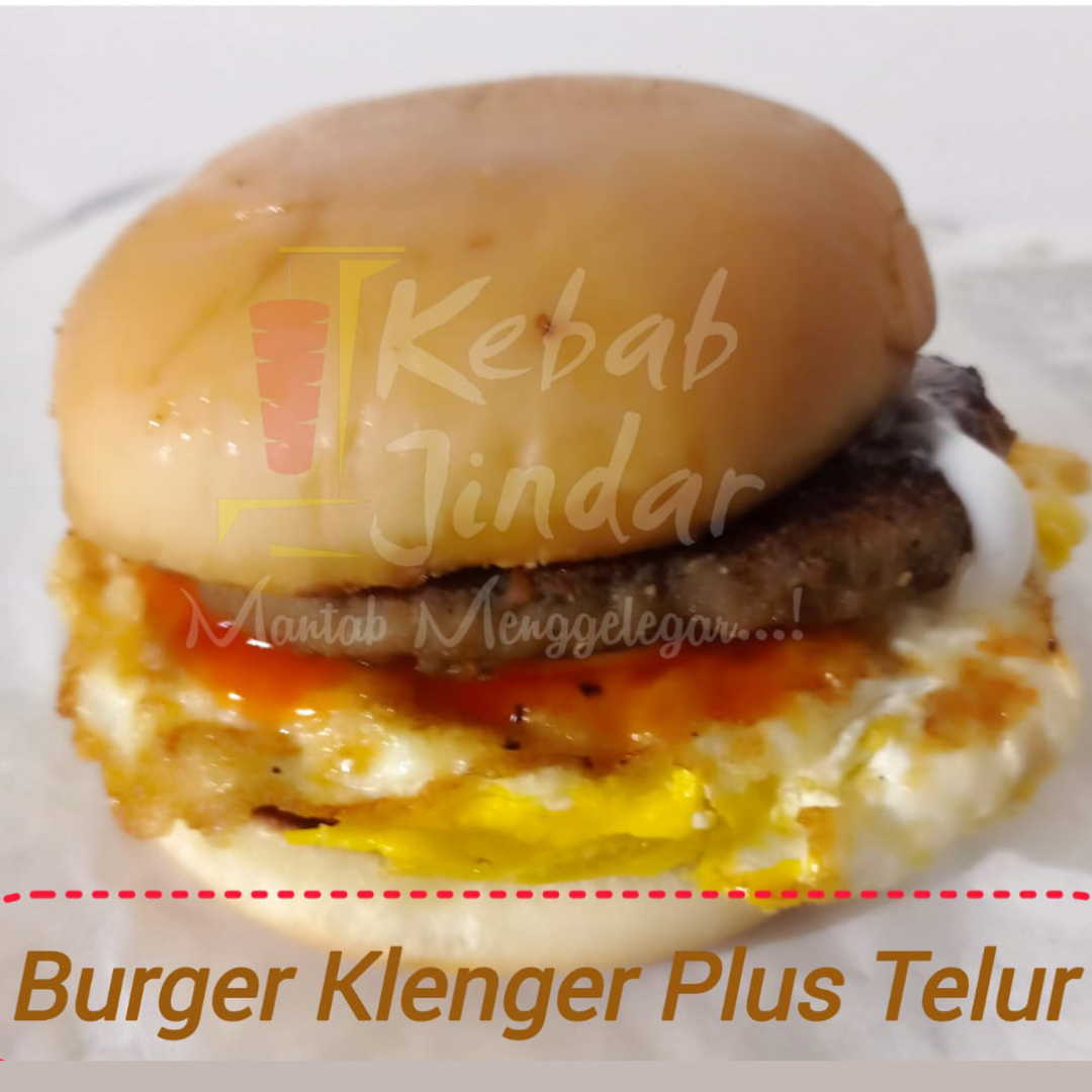 Burger Klenger Plus Telur Kebab Jindar