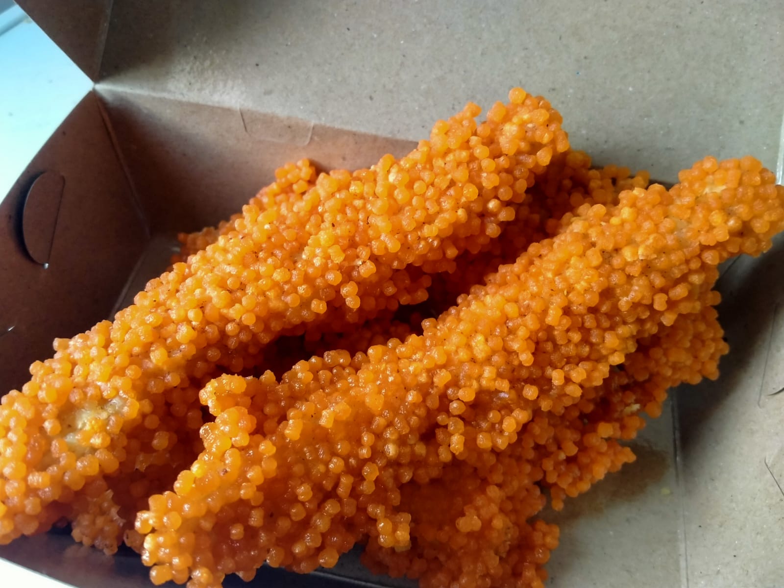 Finger chicken crispy bubble + bumbu tabur pedas 